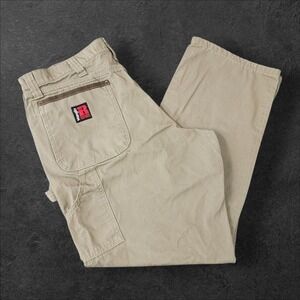Wrangler Riggs Carpenter Pants Men's 36x30 Khaki Utility Ripstop Outdoor Work‎
